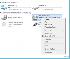 context menu