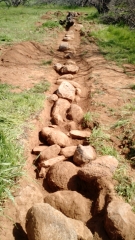 Wall trench.