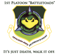 1st Platoon Badge with a motto for PVP.